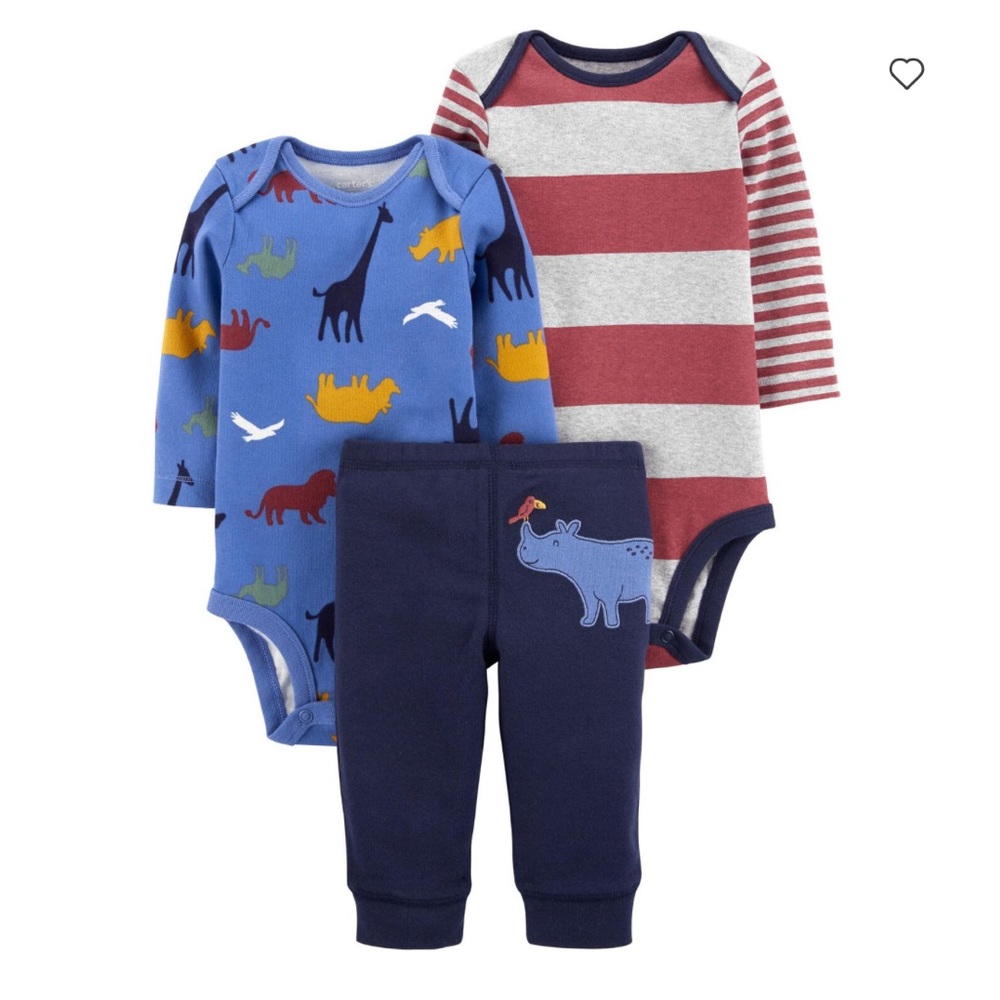 Carter’s Baby 3-Piece Dinosaur Outfit Set - Newborn Baby Boy Girl Gender Neutral